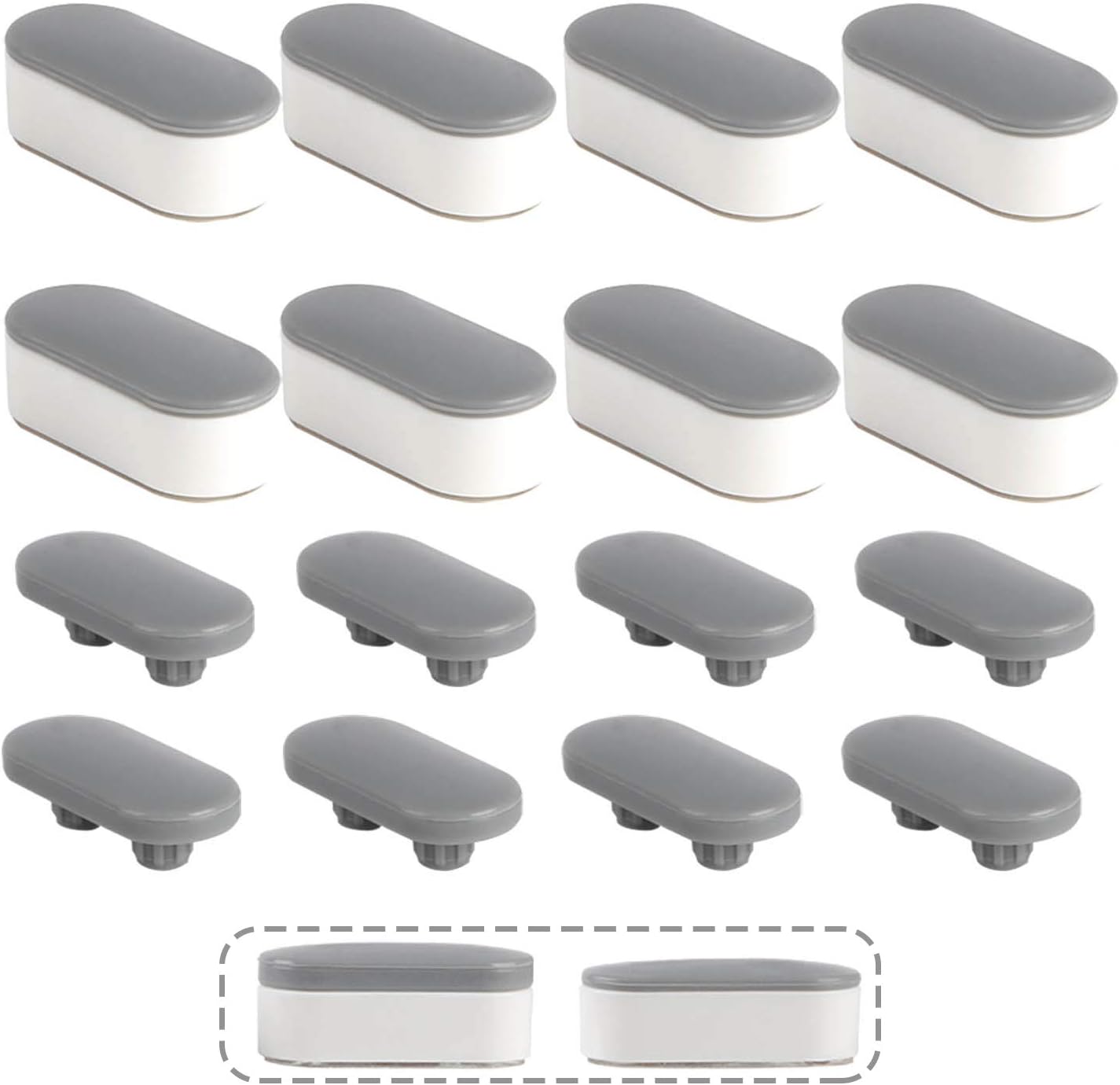 8 Pcs Universal Toilet Seat Bumpers for Bidet