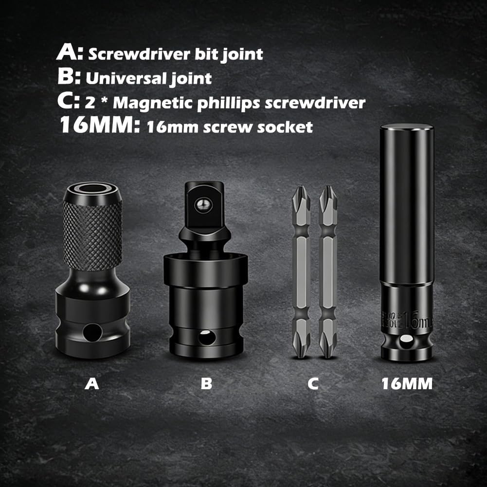 Flexible Socket Extension – 1/2" Heavy Duty Spring Steel Extender