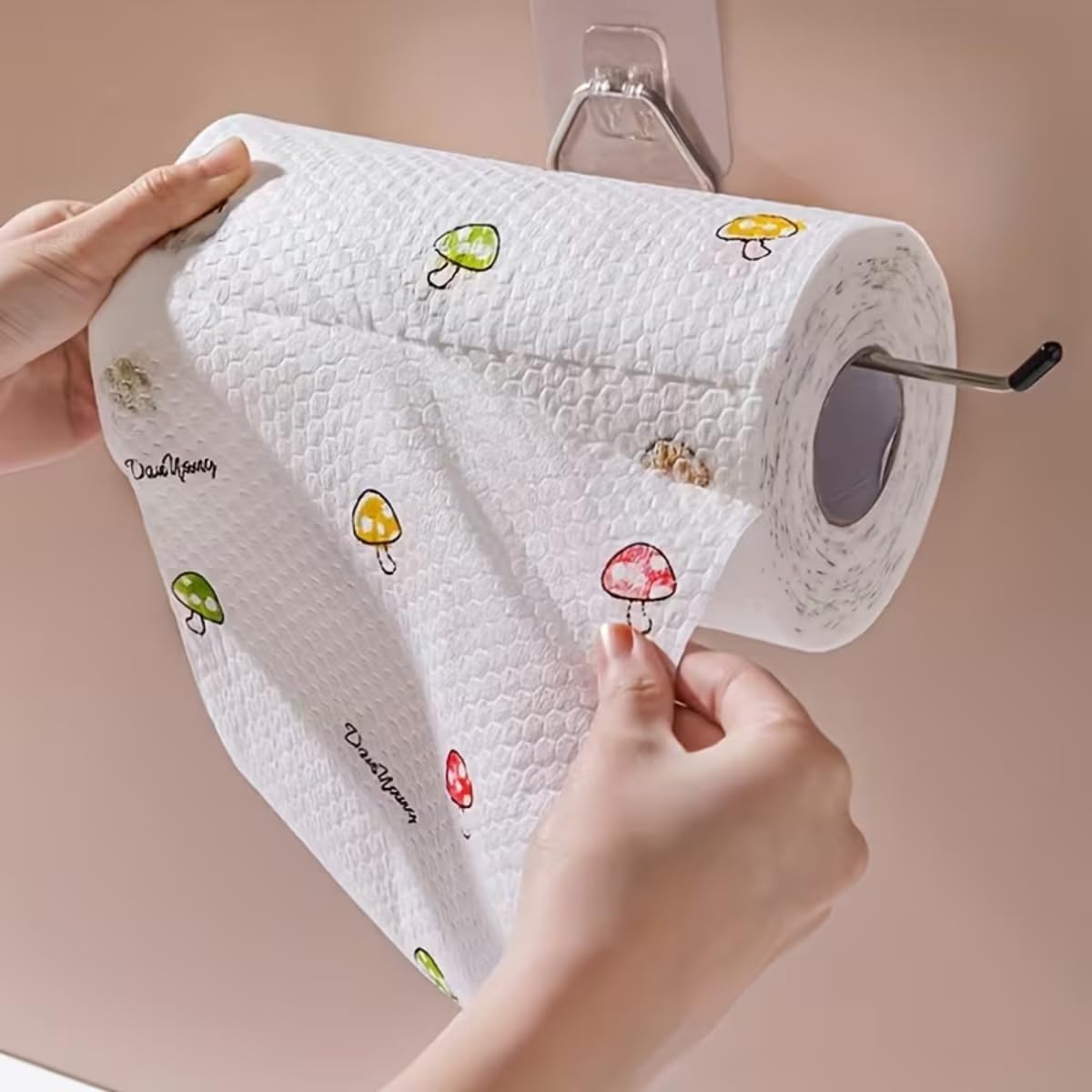 50 PCS Kitchen Paper Towels Extra Thick Wet & Dry Dual Use Oil Removing