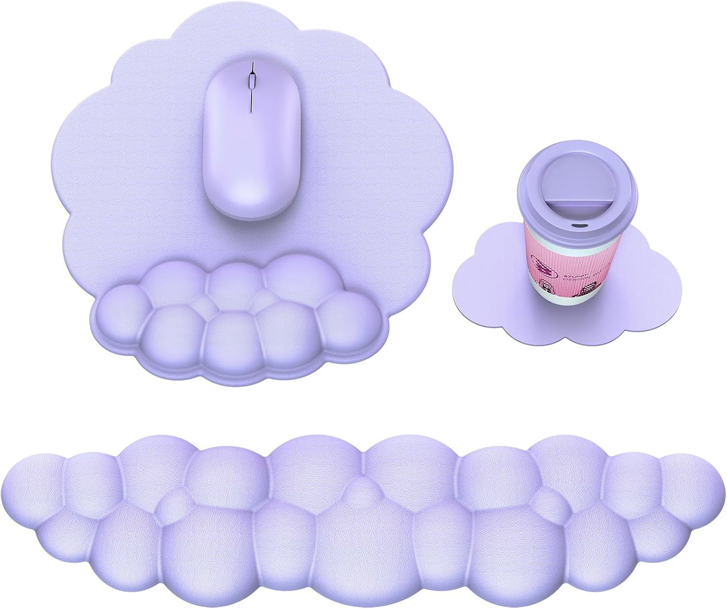 Cloud Ergonomic Keyboard & Mouse Wrist Rest Set