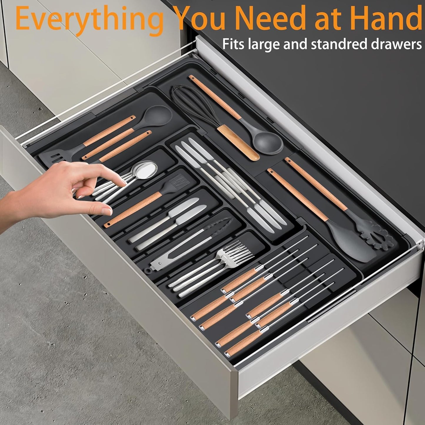 Expandable Large Kitchen Drawer Organizer