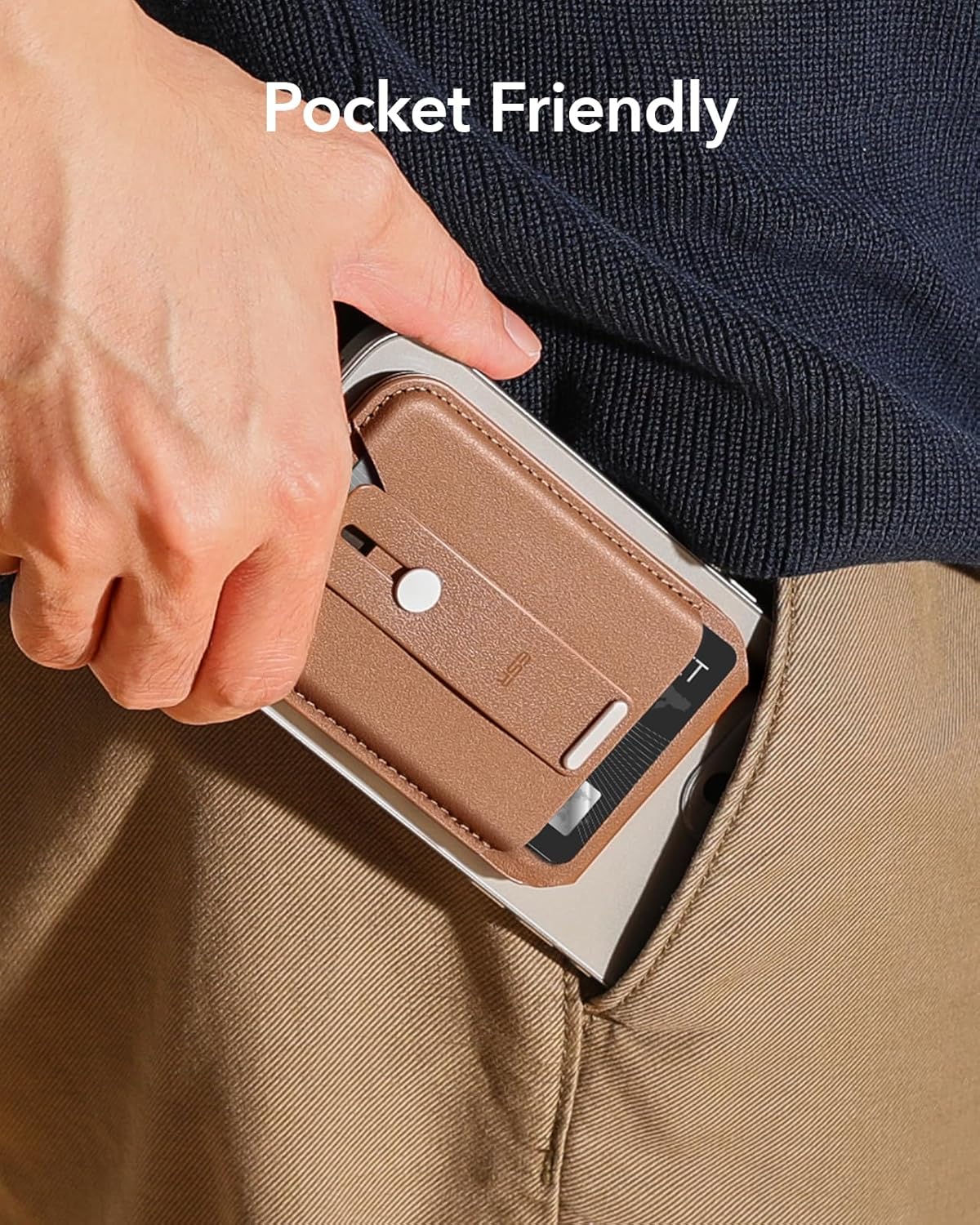 ESR HaloLock Magnetic Wallet Caramel