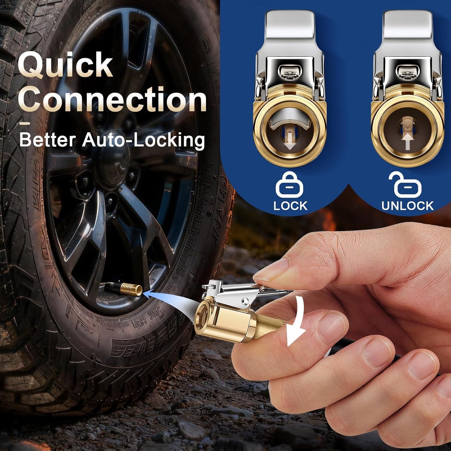 4-Pack Premium Air Chuck Quick Connect