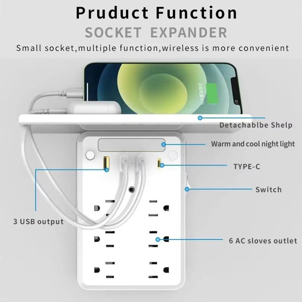 9-in-1 Bathroom Wall Extender with Light & Tray