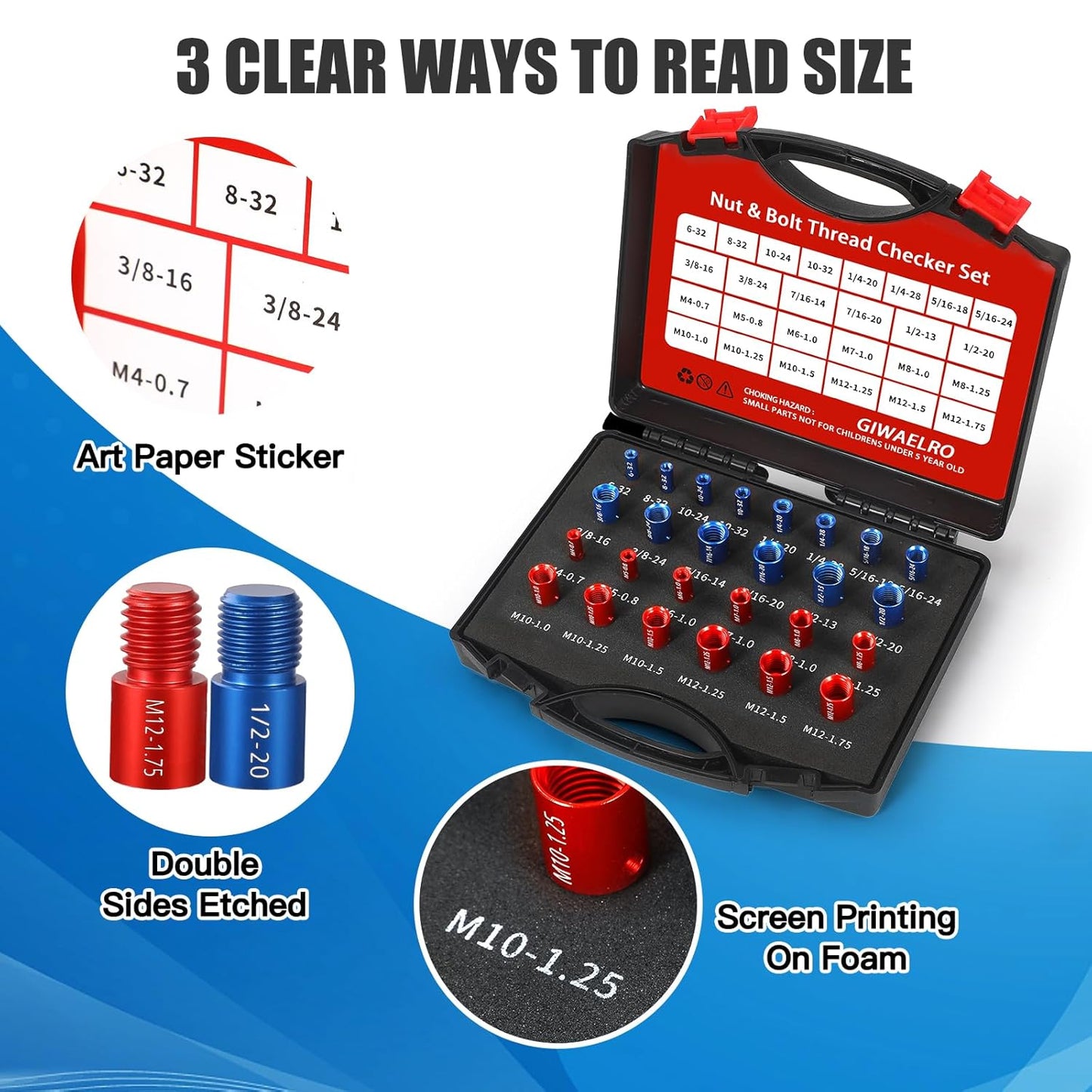 26-Piece Metric & SAE Thread Checker Set