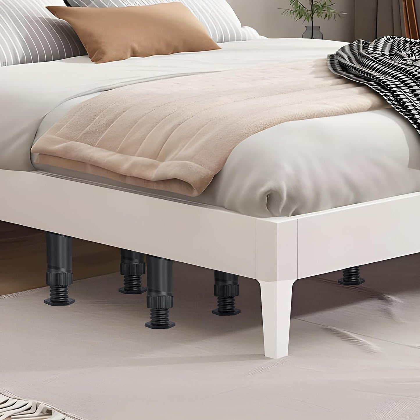 Adjustable Furniture Support Legs – 4 Pack