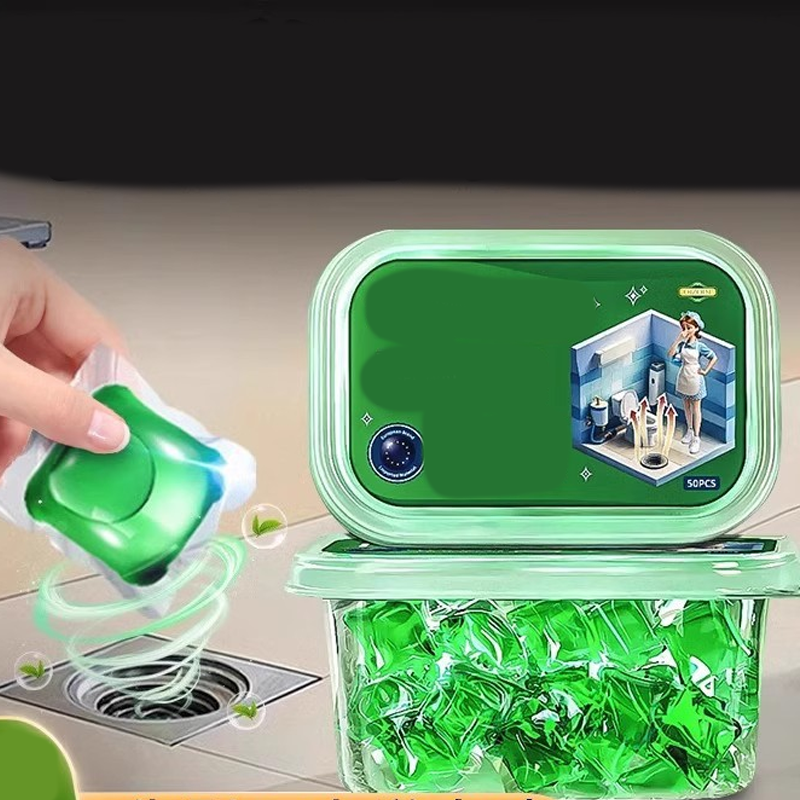 Green Drain Odor Care Pods – 50 Count