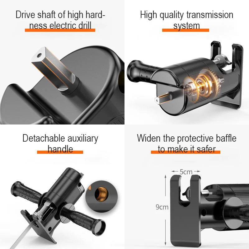 Electric Drill to Reciprocating Saw Adapter Kit