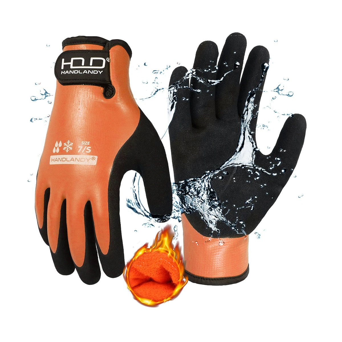 Fleece-Lined Winter Work Gloves with Textured Palms