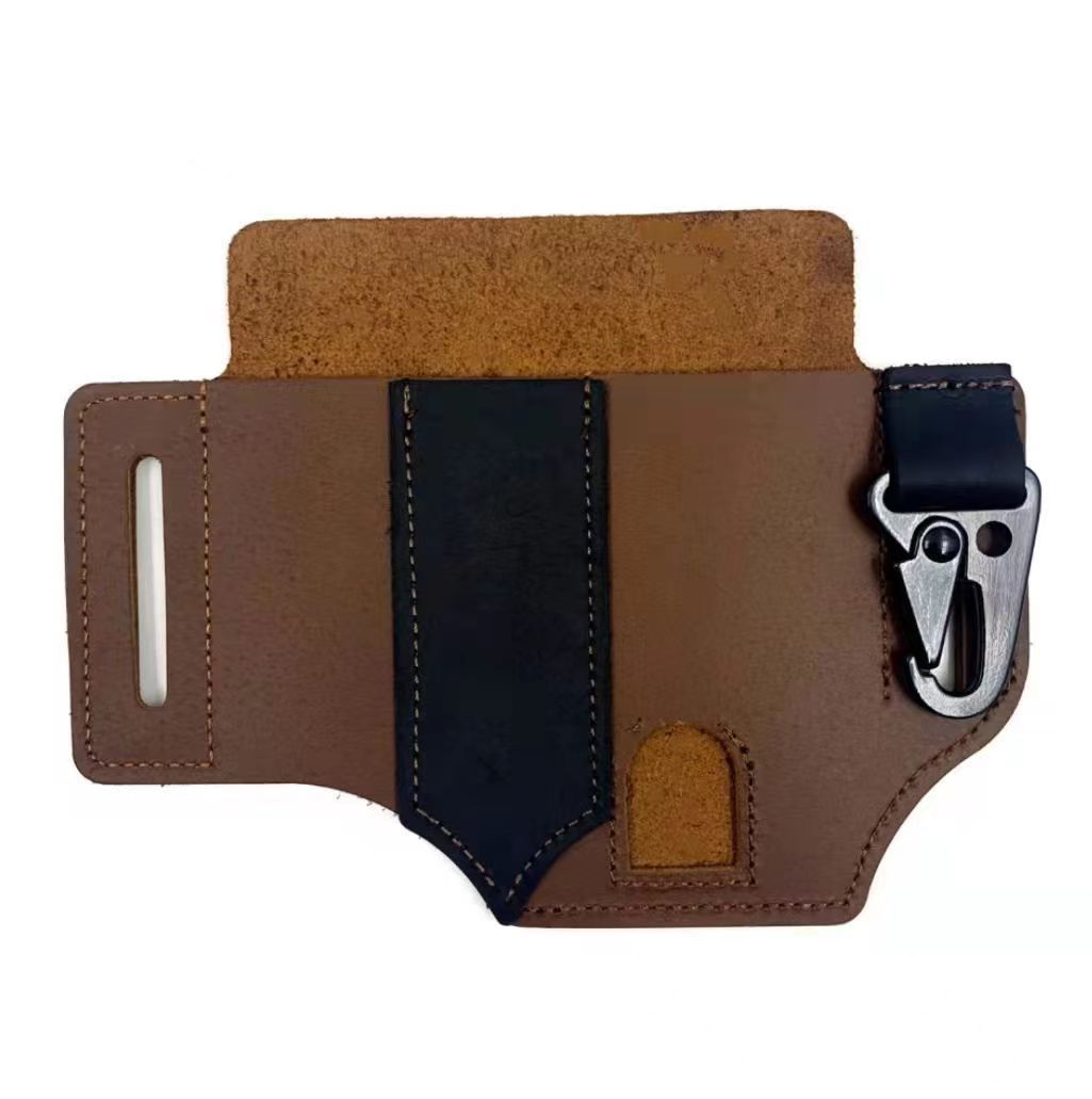 Leather Belt Multitool Pouch Mens Daily Carry Waist Pack