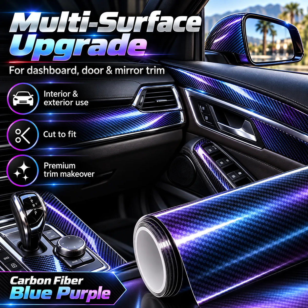 6D gloss carbon-style vinyl wrap image 11