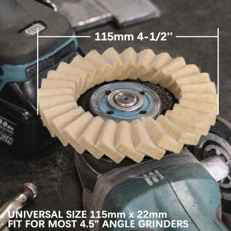 🔥3PCS-Wool Felt Flap Discs Polishing Wheel
