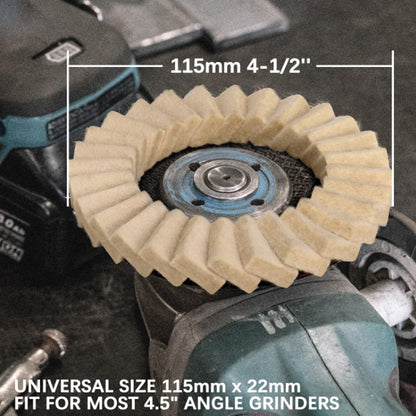 🔥3PCS-Wool Felt Flap Discs Polishing Wheel
