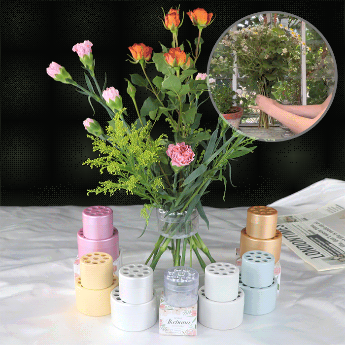 Clear Spiral Flower Arrangement Holders – 3 Pack