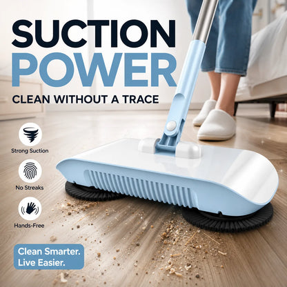 Manual Push Floor Sweeper Mop with 3 Reusable Pads – main view