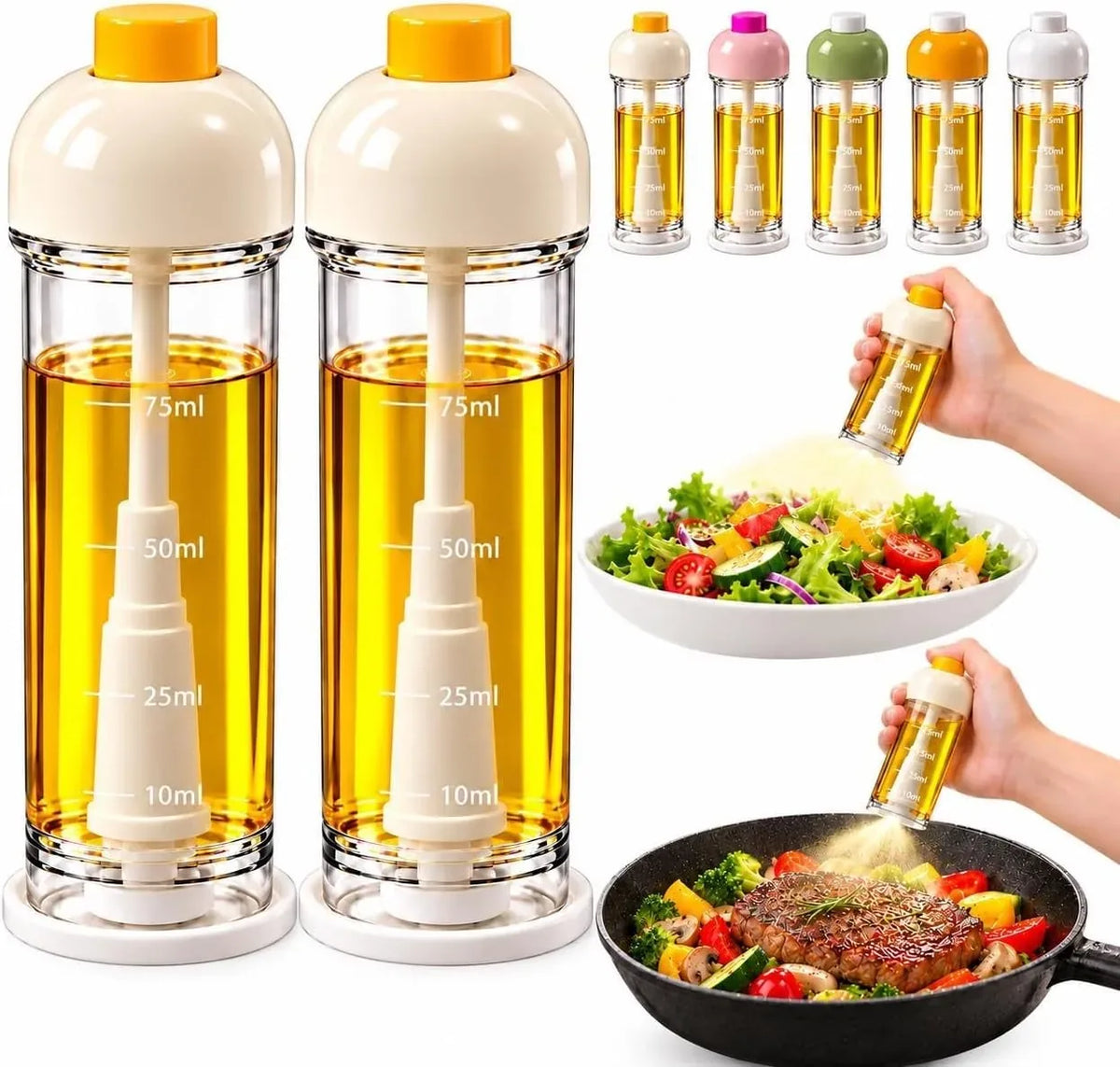 Downward-Spray Oil Bottles, 100 ml, 2-Pack – image 1