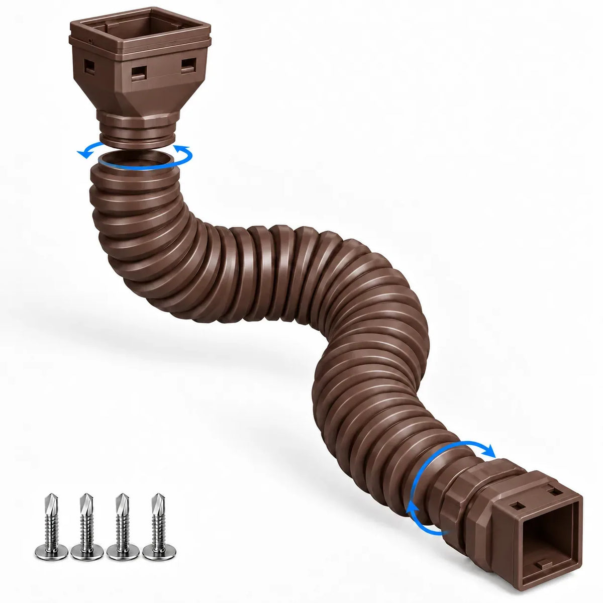 Flexible Gutter Downspout Extension for Rainwater Routing – image 1