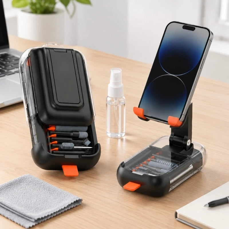 Electronics Cleaning Kit with Fold-Out Phone Stand