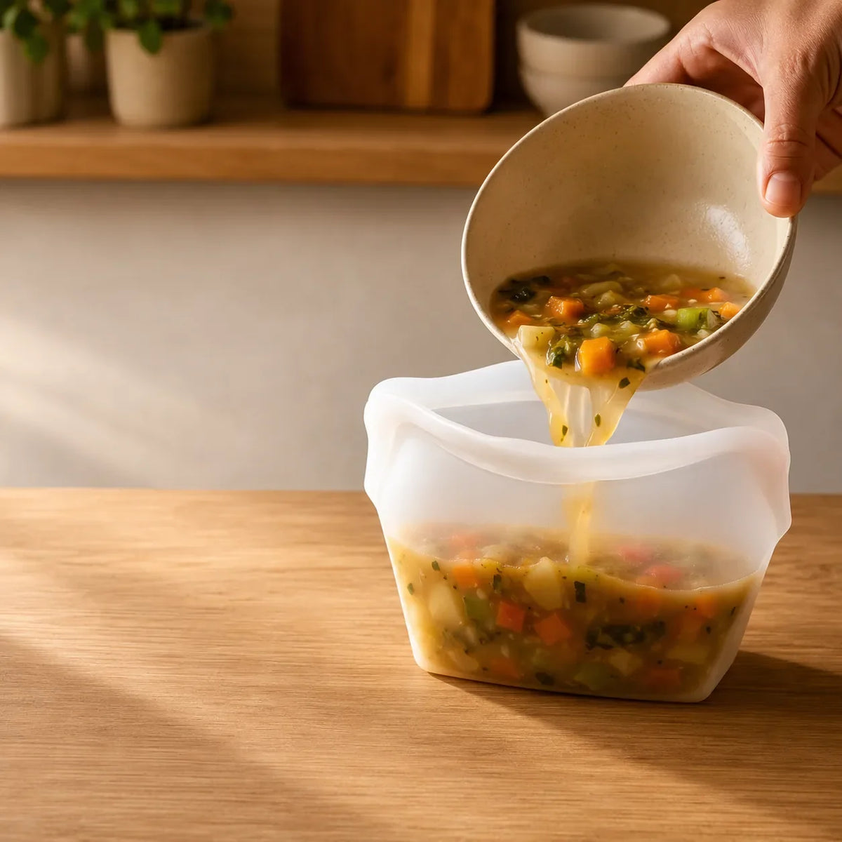 Reusable Silicone Food Storage Bag, 1 L – image 2