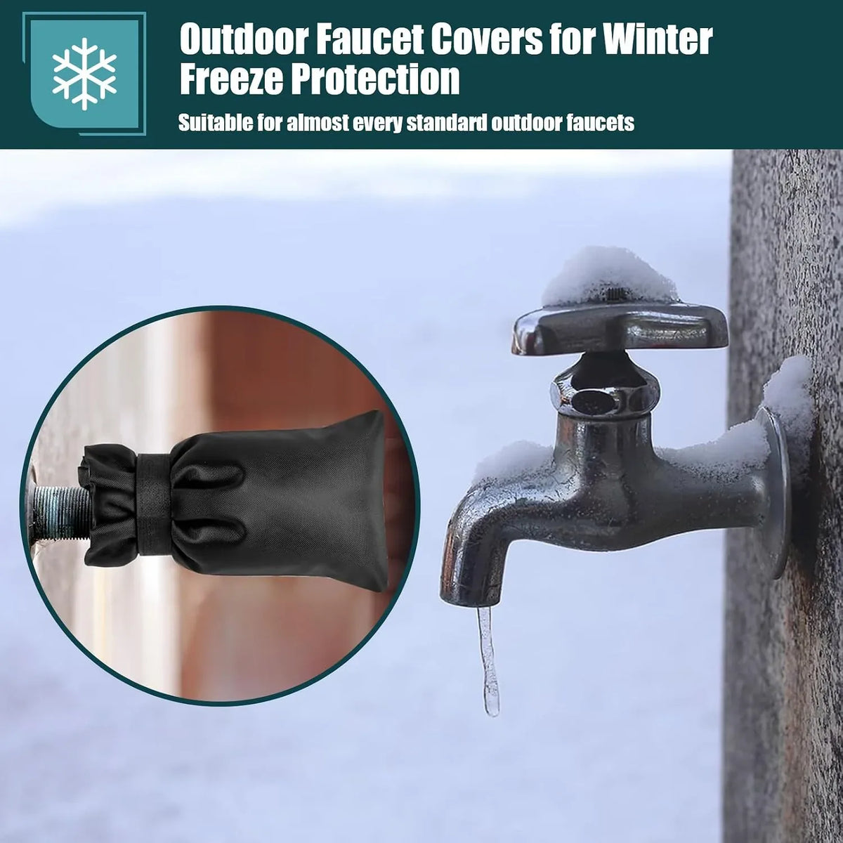 Outdoor Faucet Insulation Covers, Three-Pack – image 2