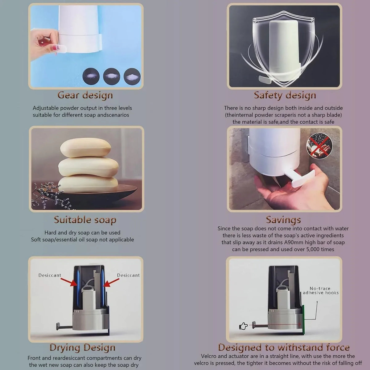 Wall-Mounted Bar Soap Grinder Dispenser – image 2