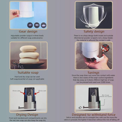 Wall-Mounted Bar Soap Grinder Dispenser – image 2