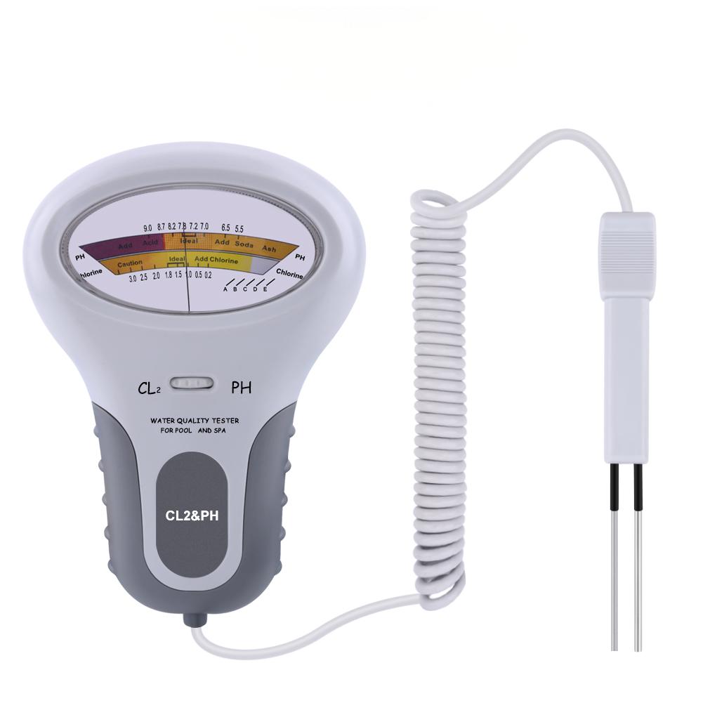 PH Meter, Portable Chlorine Tester, pH&CL2 Tester, Water Quality Analyzer for Swimming Pool, Spa, Aquarium