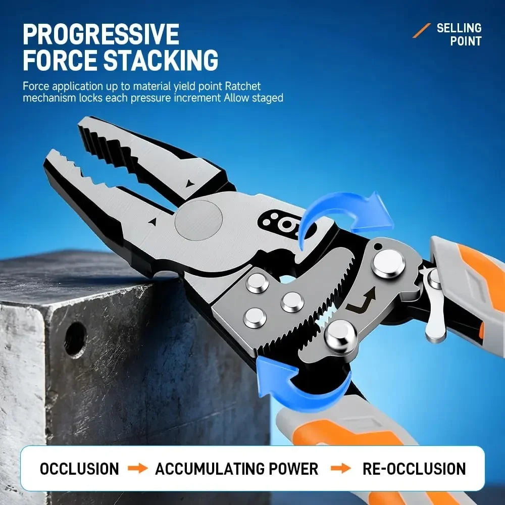 Self-Locking Ratchet Pliers for DIY Wire Work – image 2