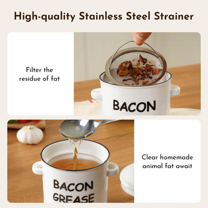 46 oz Grease Container with Filter and Scraper