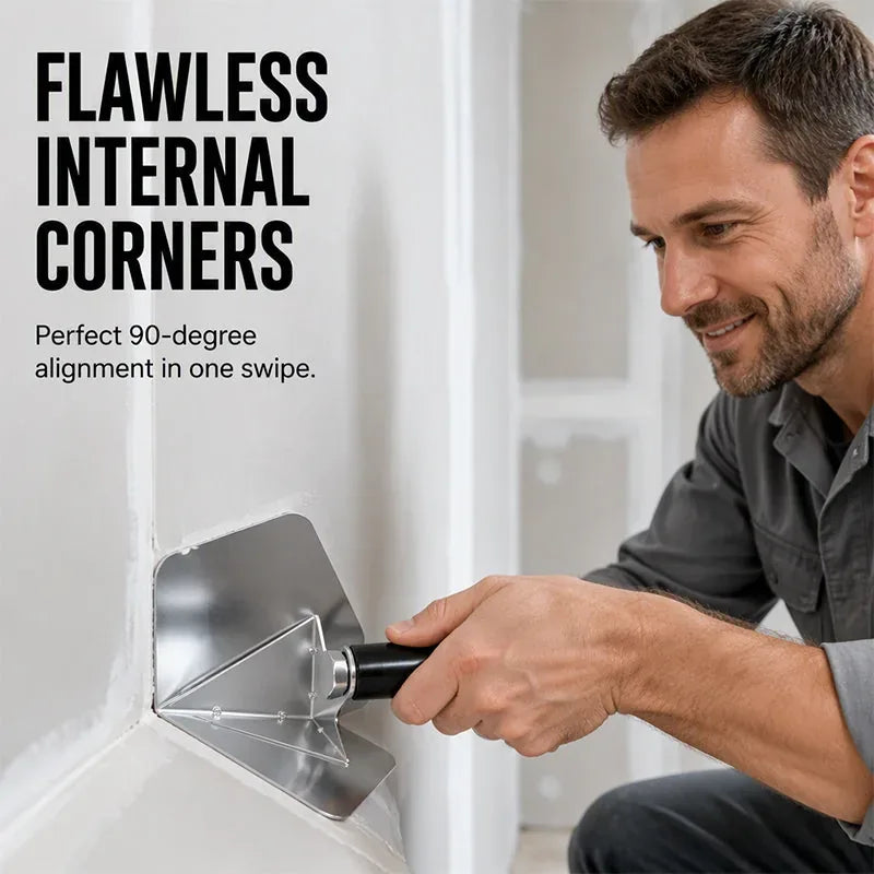Stainless Steel Corner Trowel for Plaster and Drywall – image 3