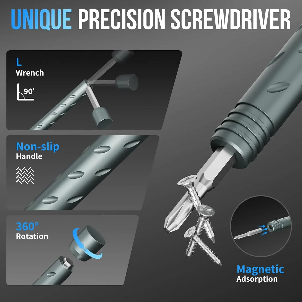 62-in-1 Precision Screwdriver Kit in Cube-Style Case – image 3