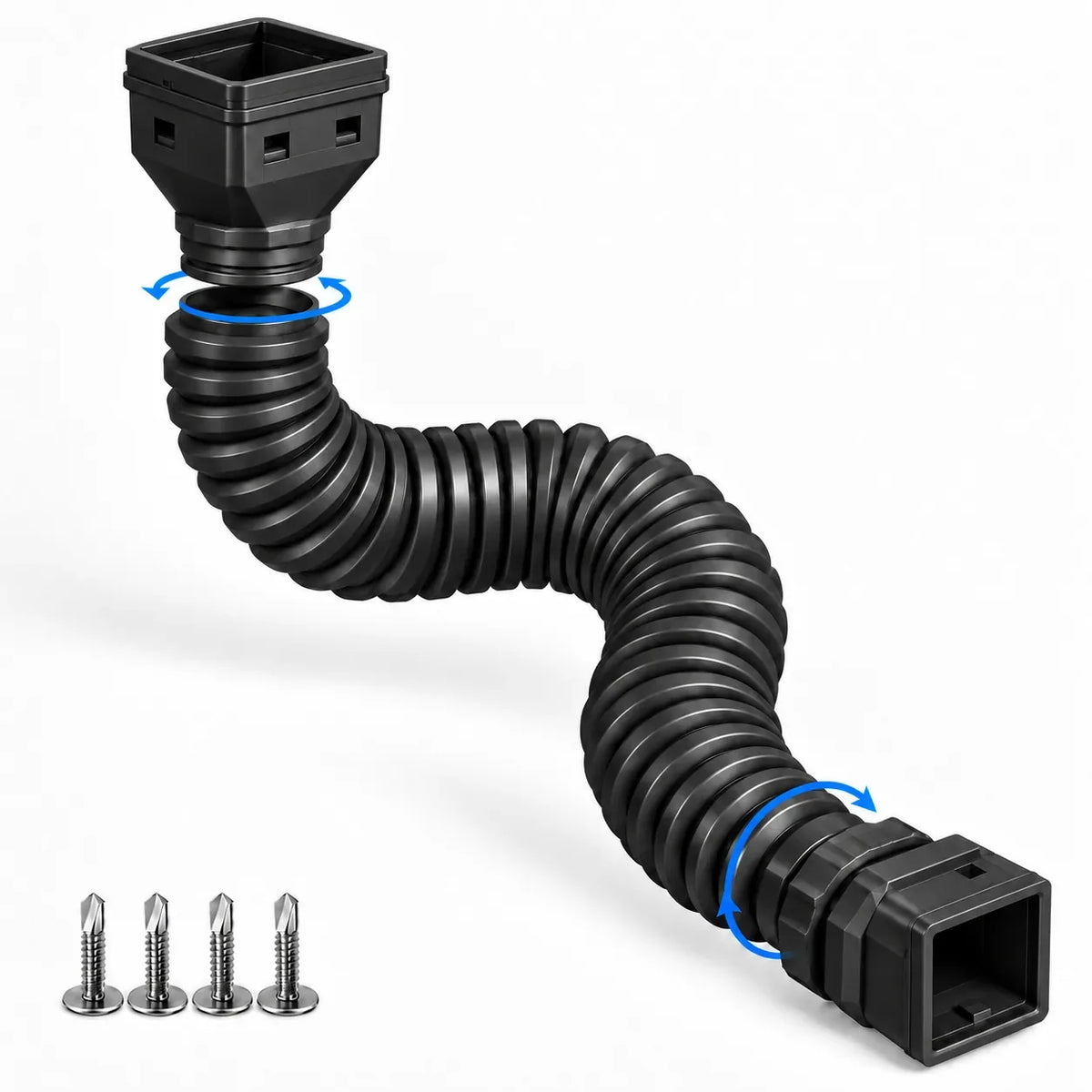 Flexible Gutter Downspout Extension for Rainwater Routing – image 3