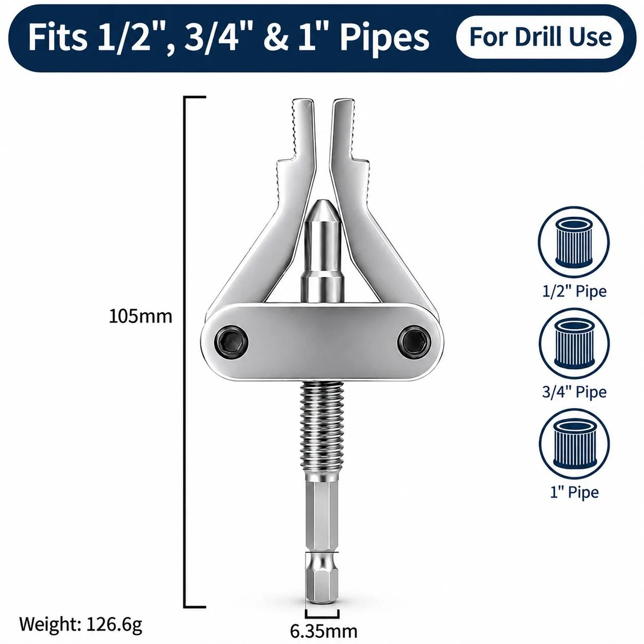 Drill-Powered Broken Pipe Thread Extractor – product detail 3