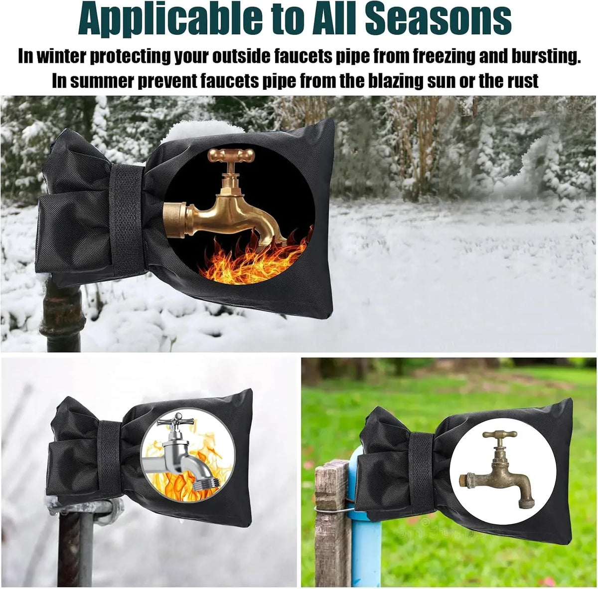 Outdoor Faucet Insulation Covers, Three-Pack – image 3