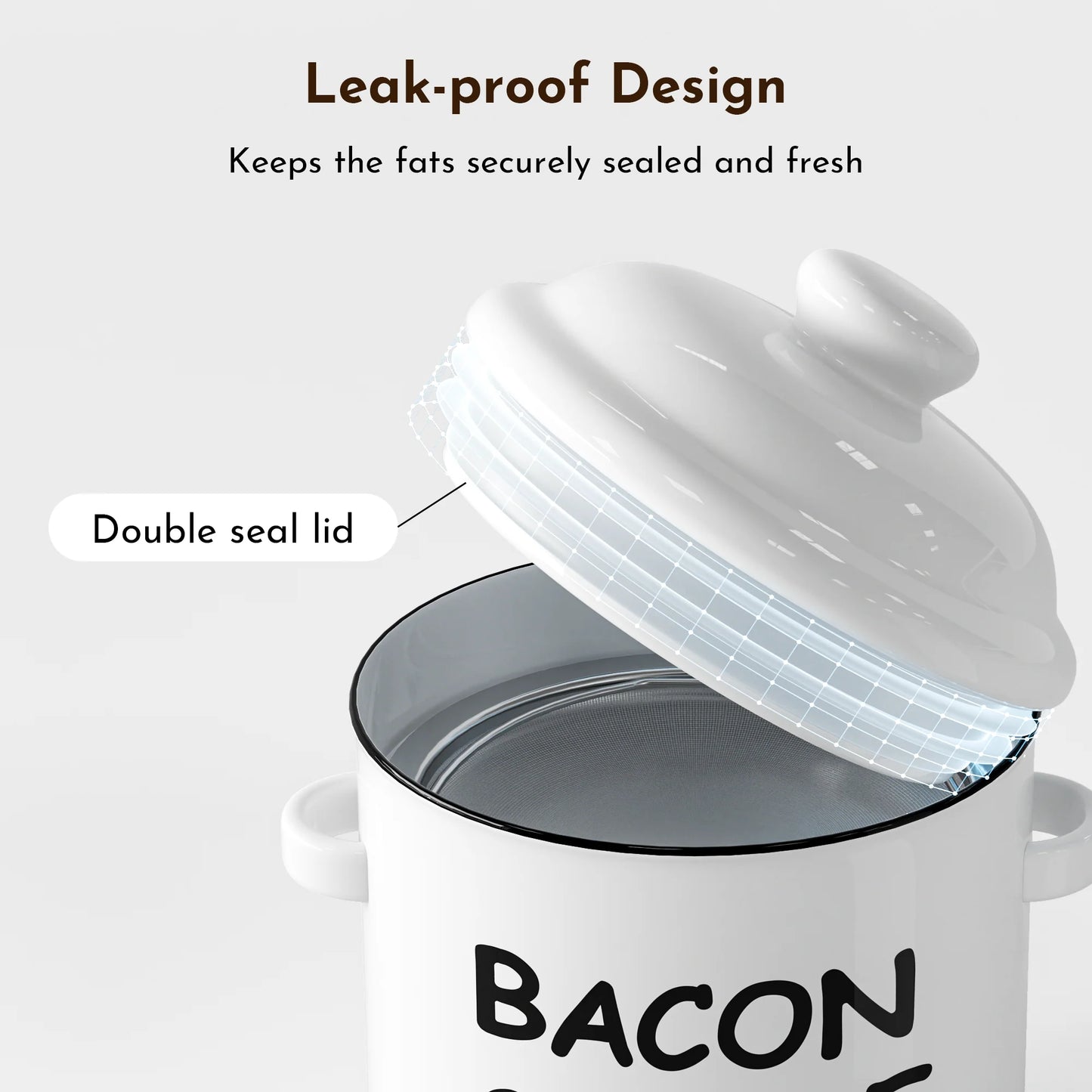 46 oz Grease Container with Filter and Scraper