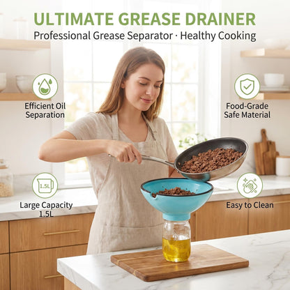 🔥BUY 1 GET 1 FREE🎁Ultimate Grease Drainer & Food Strainer