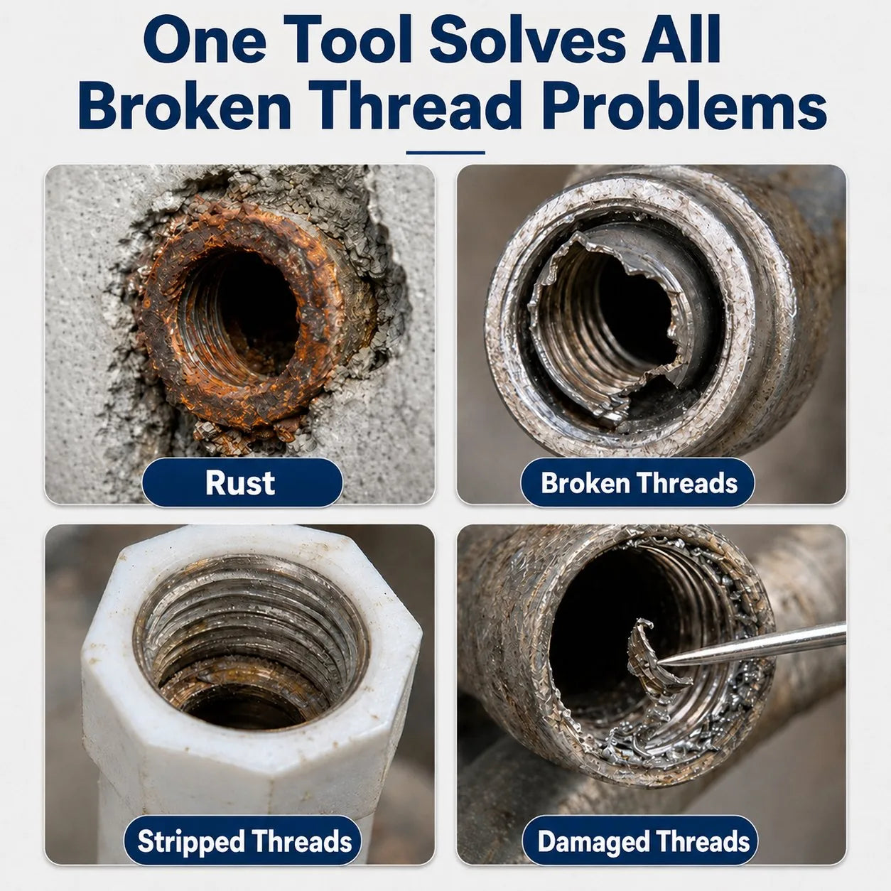 Drill-Powered Broken Pipe Thread Extractor – product detail 4
