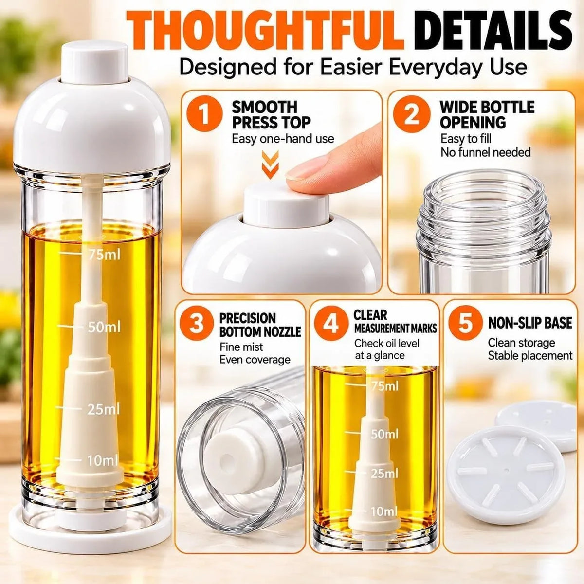 Downward-Spray Oil Bottles, 100 ml, 2-Pack – image 4