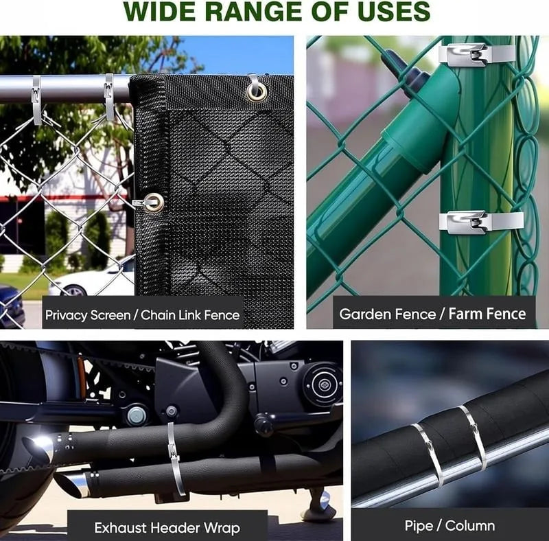 Stainless Steel Cable Tie Gun Kit with 100 Metal Ties – product detail 6