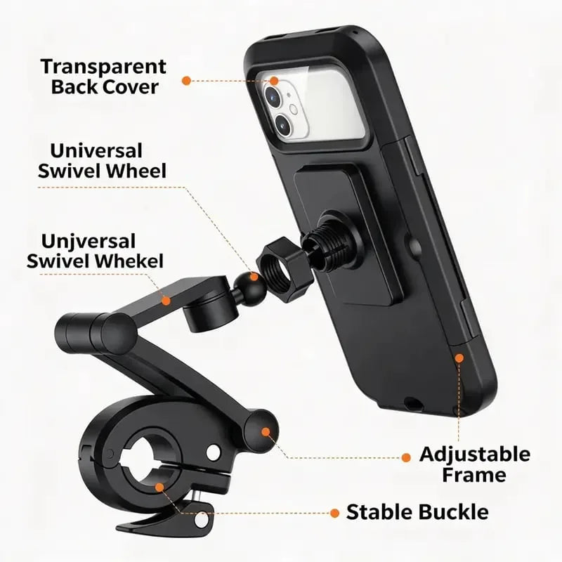 Water-Resistant Bike Handlebar Phone Holder with Protective Case – image 6