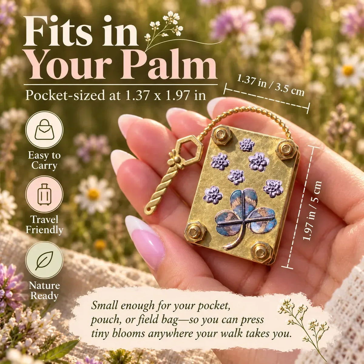 Mini Metal Flower Press Kit with Paper and Wrench – image 6