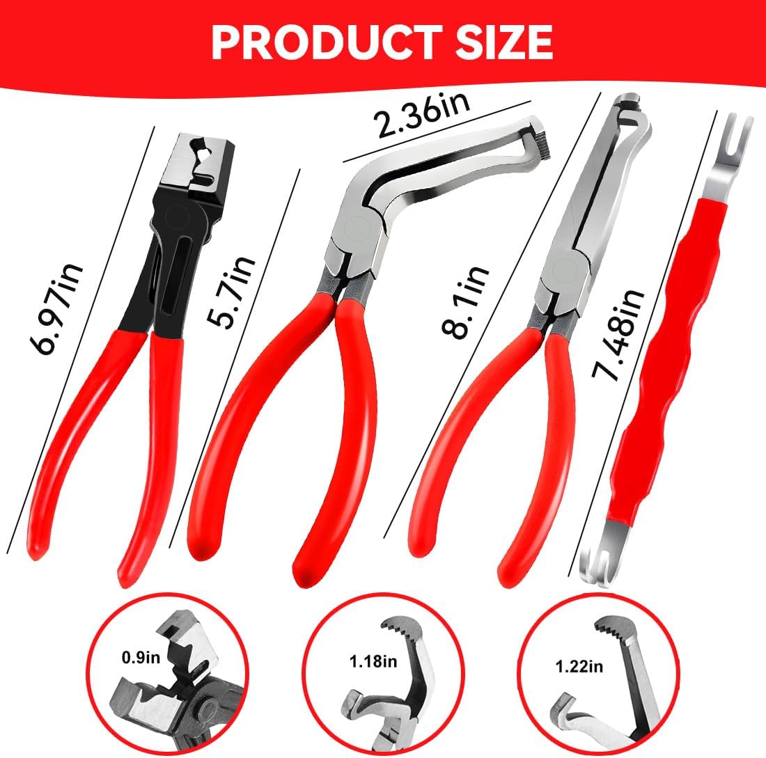 4-Piece Electrical Disconnect Pliers Set