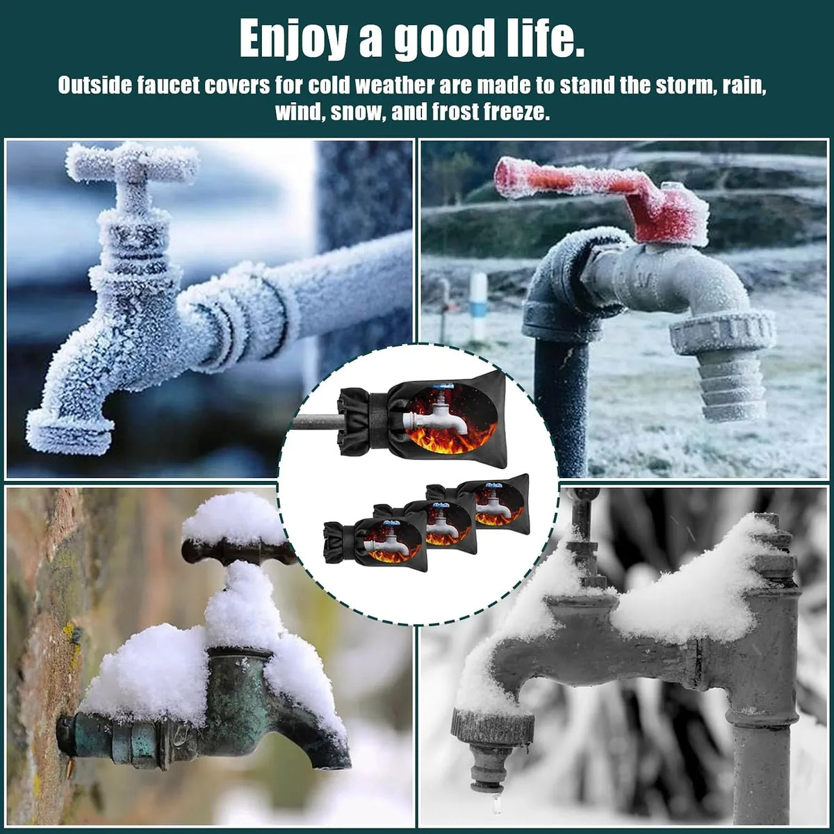 Outdoor Faucet Insulation Covers, Three-Pack – image 7