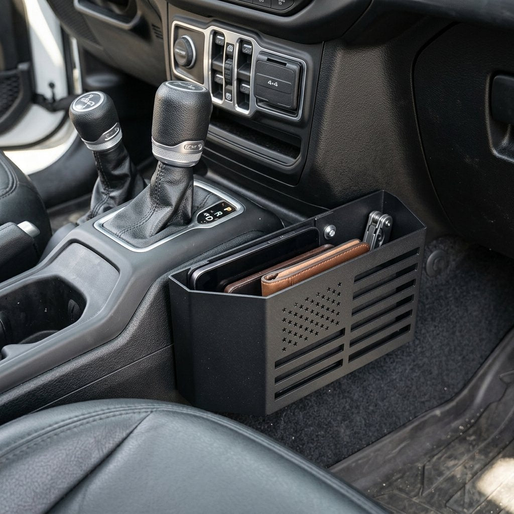 Heavy-duty Metal Gear Shift Center Console Organizer(2 Pack Set)