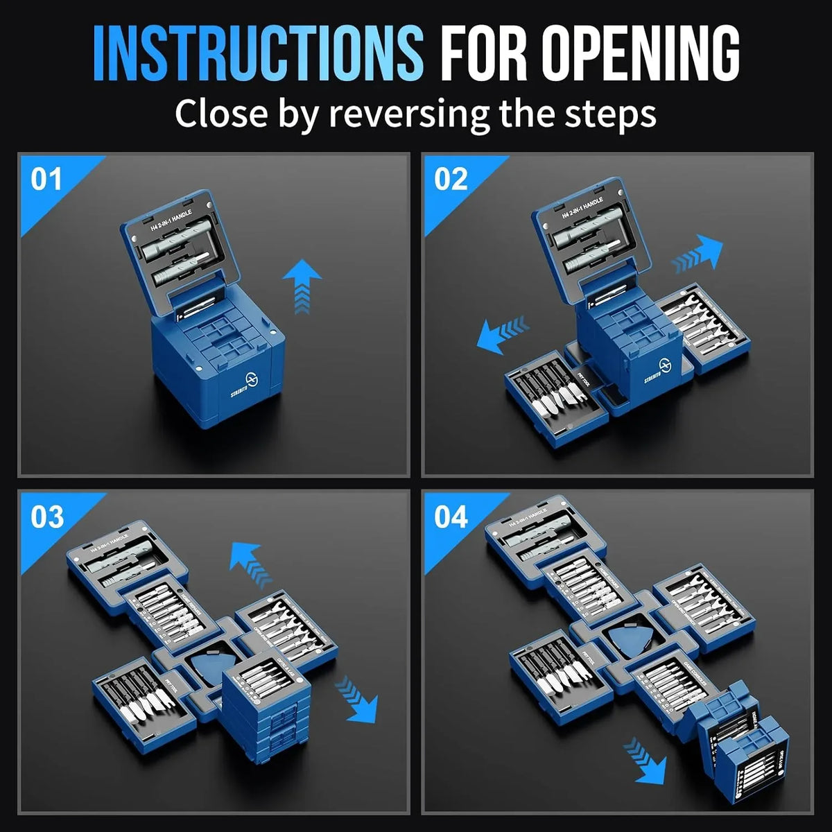 62-in-1 Precision Screwdriver Kit in Cube-Style Case – image 8