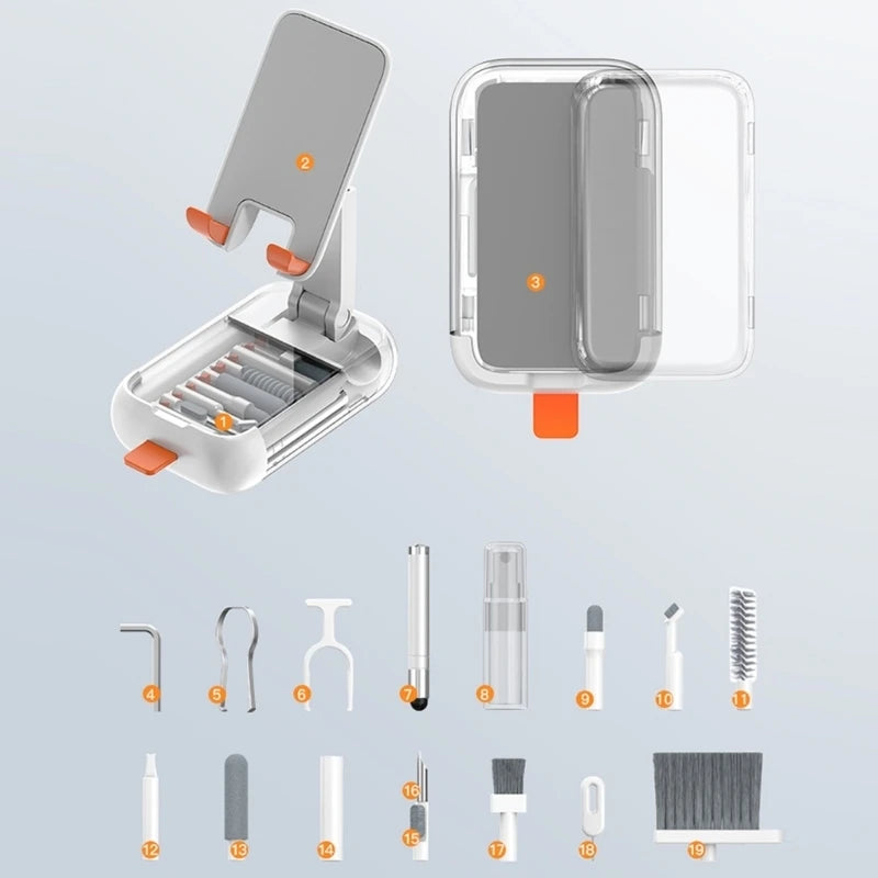 Electronics Cleaning Kit with Fold-Out Phone Stand