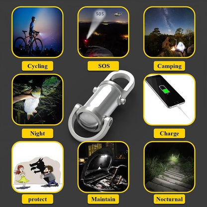 Keychain Multi-Function Mini Flashlight Mobile Power Bank
