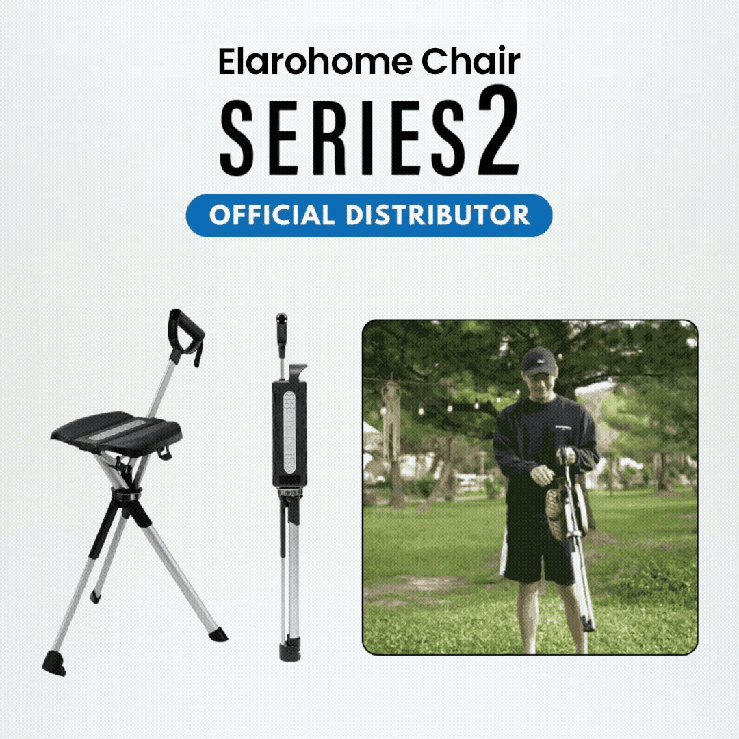 Elarohome S2 | 2-in-1 Portable Folding Seat & Walking Stick