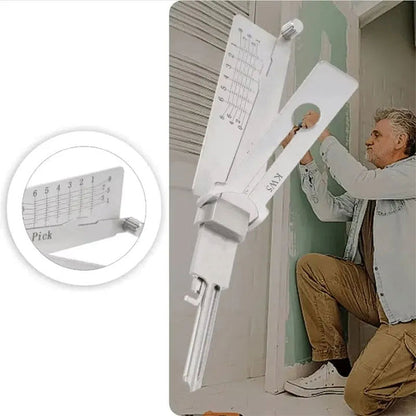 Stainless Steel Key Decoder Tool for Locksmith Training & Educational Use