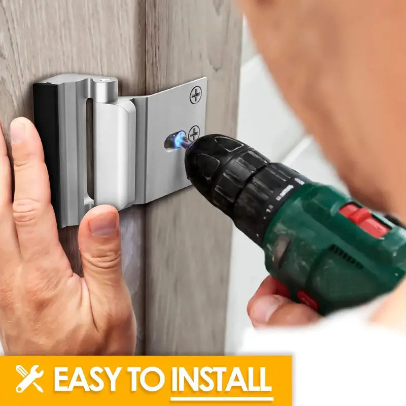 Metal Door Security Latch in Silver or Black